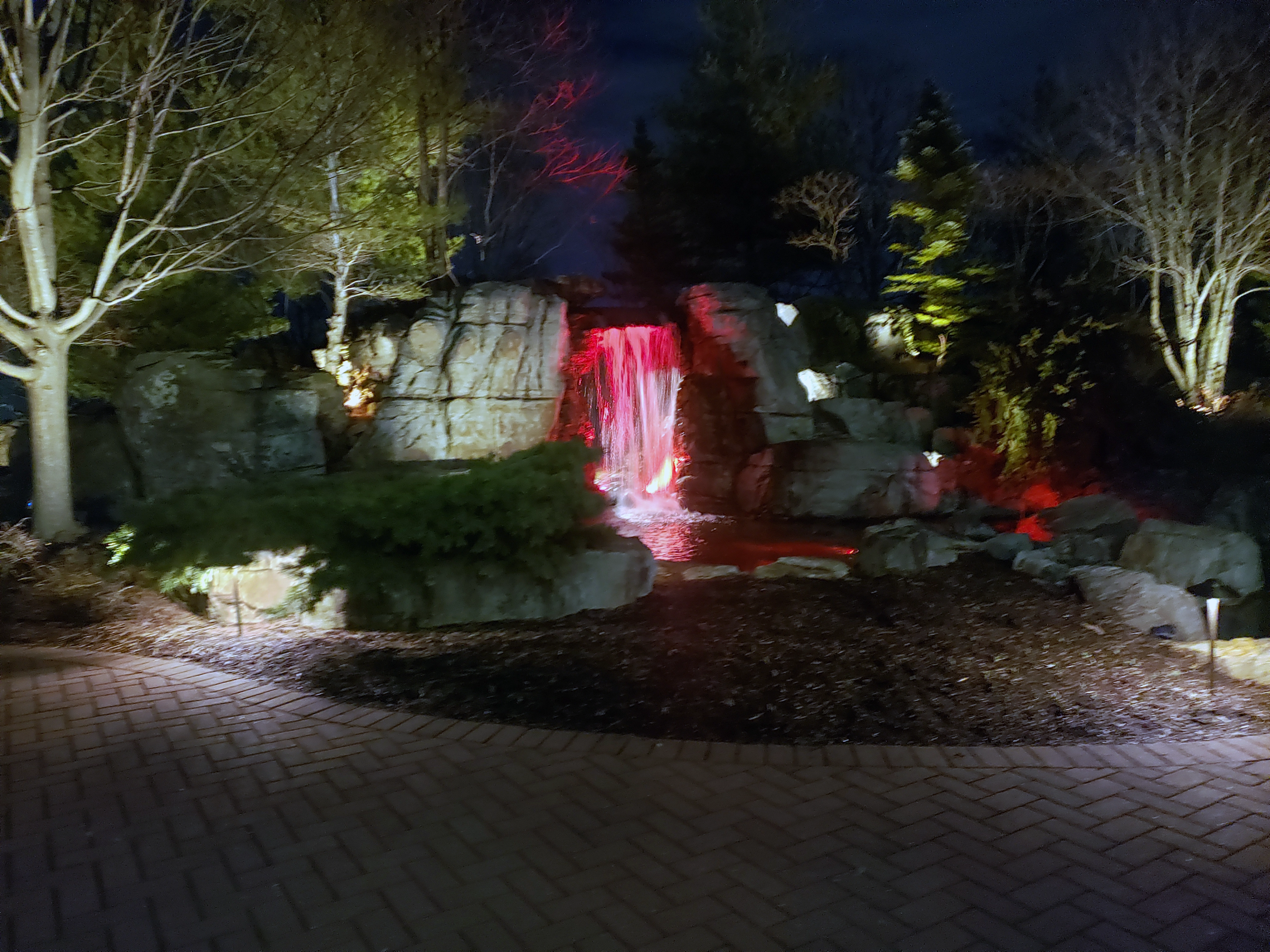 Aquascape-style waterfall